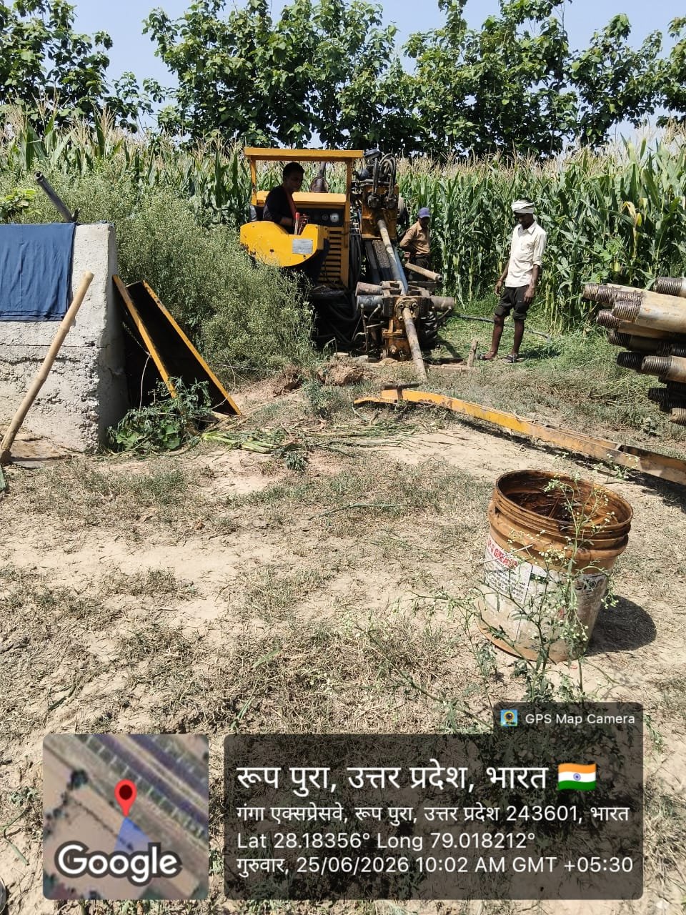 CTC HDD machine executing a trenchless railway, highway or canal crossing