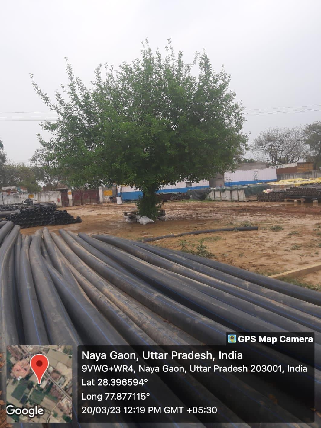 CTC open trench pipeline laying work on site